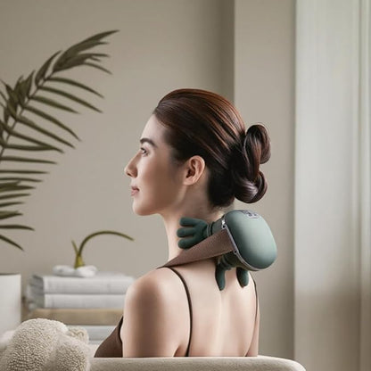Electric Shoulder & Neck Massager – Deep Tissue Kneading + Heat Therapy for Pain Relief